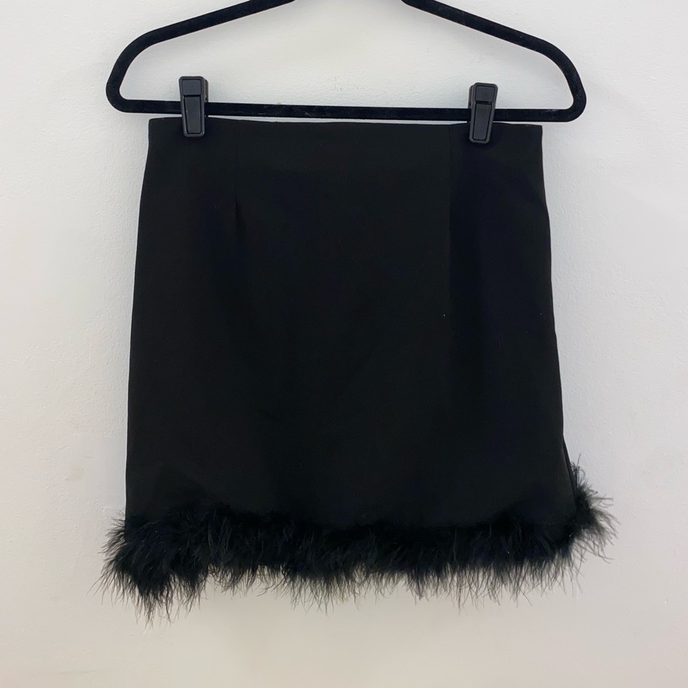 Black Feathered Skirt